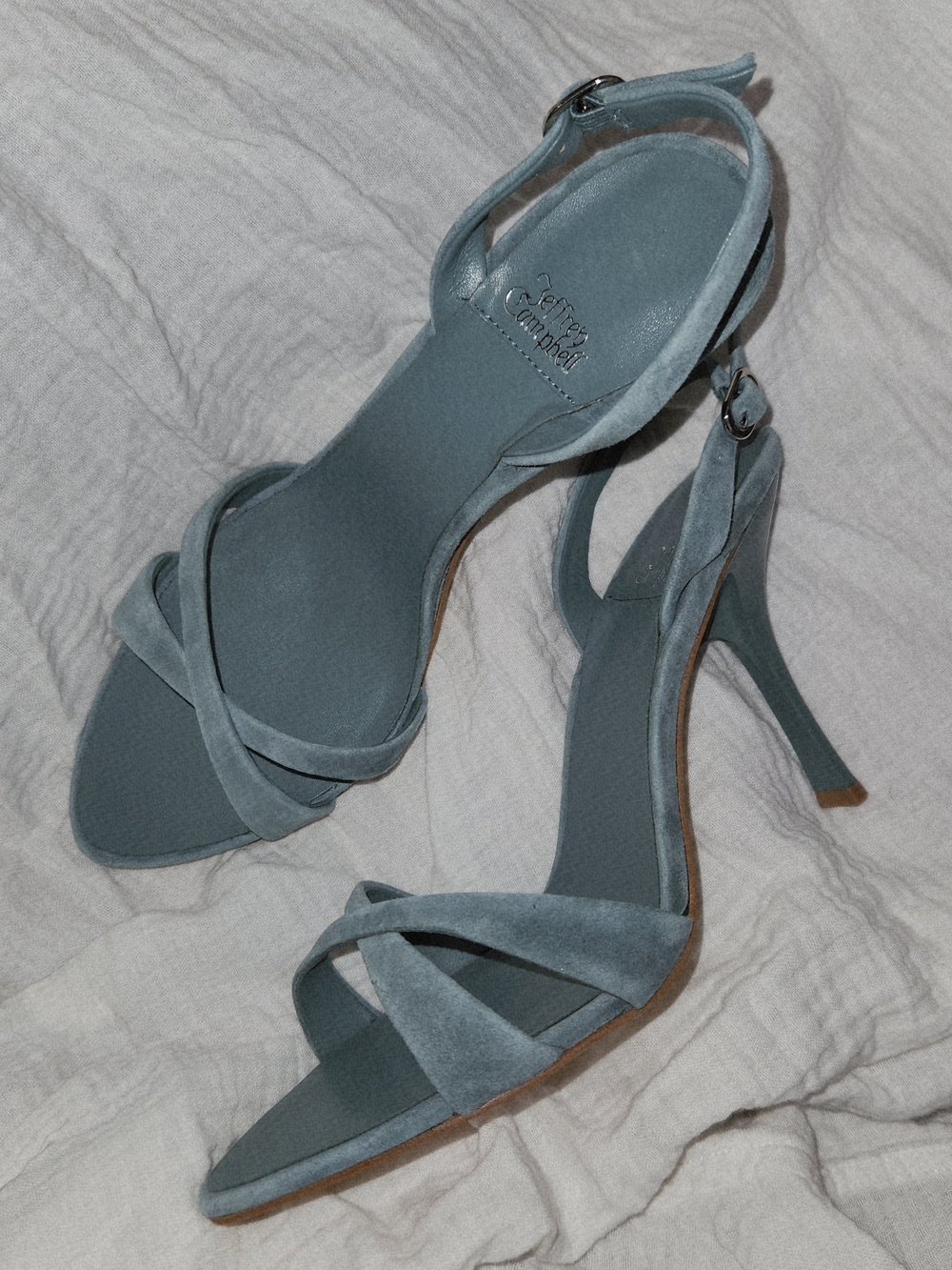 Jeffrey Campbell Sage Green Strappy Stiletto Sandals
